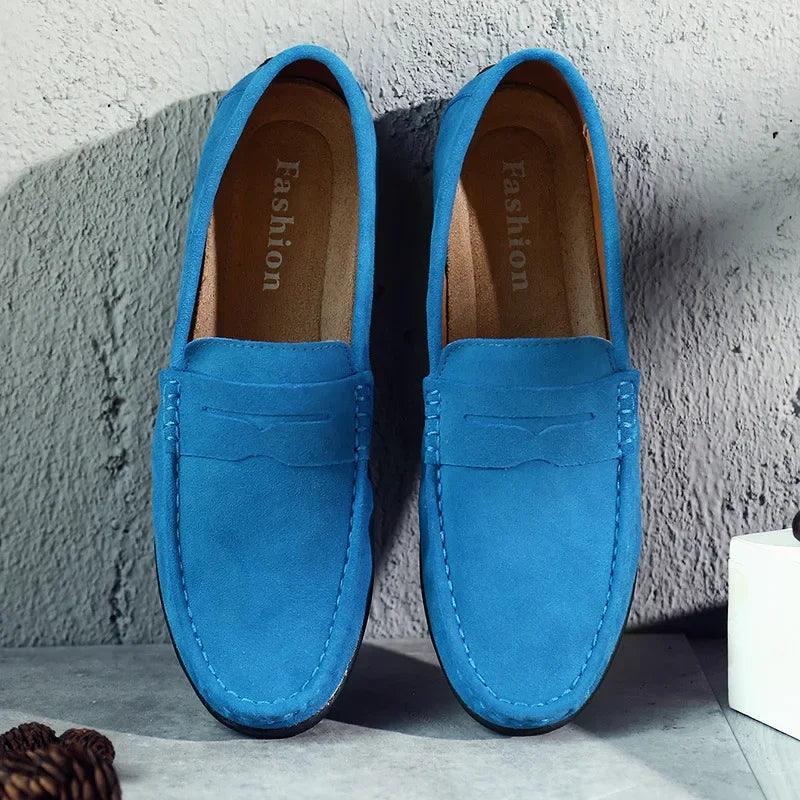 Loafers Herre – Klassiske Penny Loafers i Ruskindslook