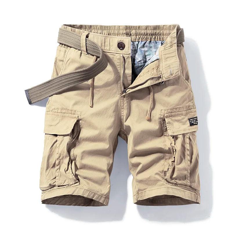 Cargo shorts herre med snøre og lommer