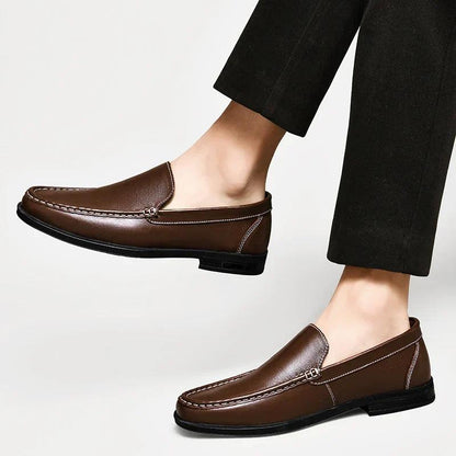 Loafers Herre – Klassiske Sko i Læderlook med Moc-Toe