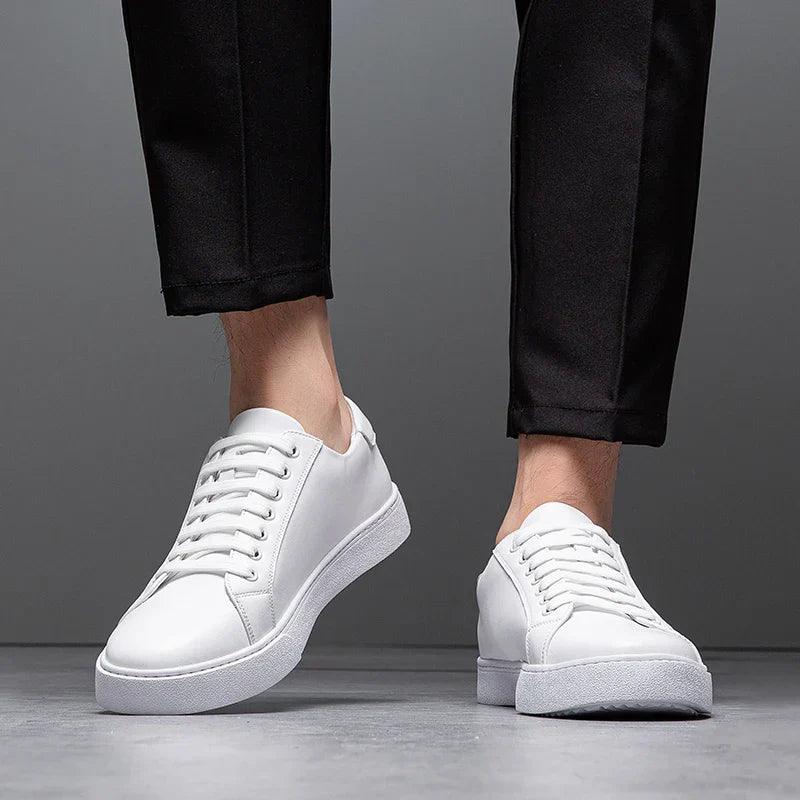 Sneakers Herre – Pæne Lace-Up Sko i Læderlook