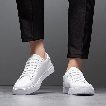Sneakers Herre – Pæne Lace-Up Sko i Læderlook