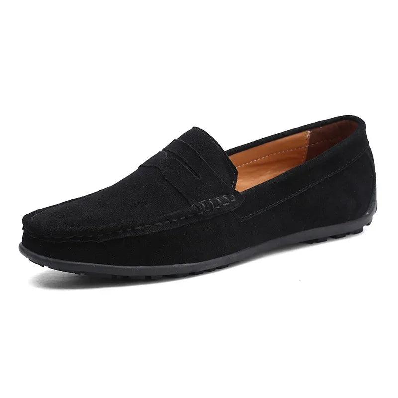 Loafers Herre – Klassiske Penny Loafers i Ruskindslook