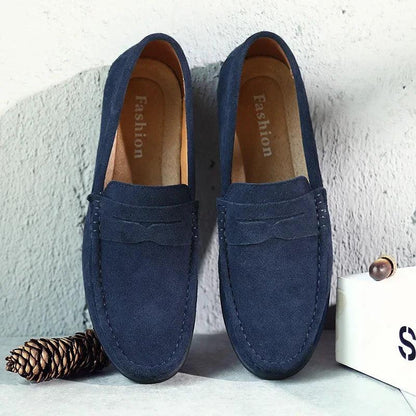 Loafers Herre – Klassiske Penny Loafers i Ruskindslook