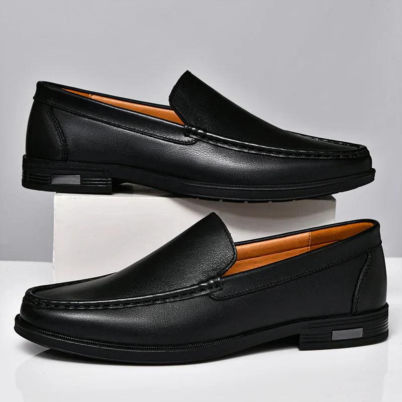 Loafers Herre – Klassiske Sko i Læderlook med Moc-Toe