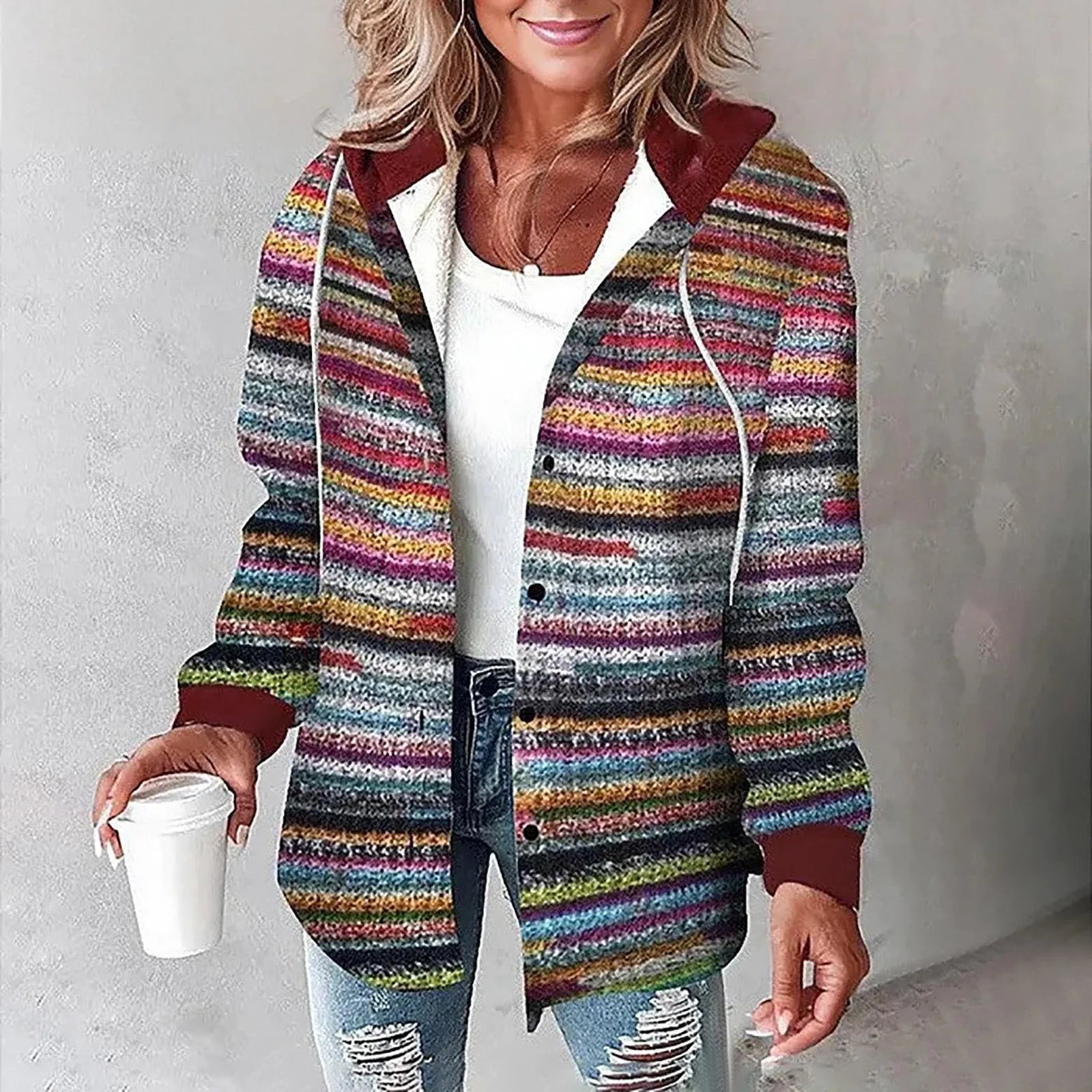 Ternet Cardigan Dame – Foret Strikcardigan med Knapper