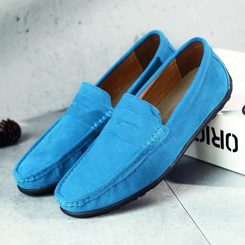 Loafers Herre – Klassiske Penny Loafers i Ruskindslook