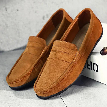 Loafers Herre – Klassiske Penny Loafers i Ruskindslook
