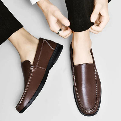 Loafers Herre – Klassiske Sko i Læderlook med Moc-Toe