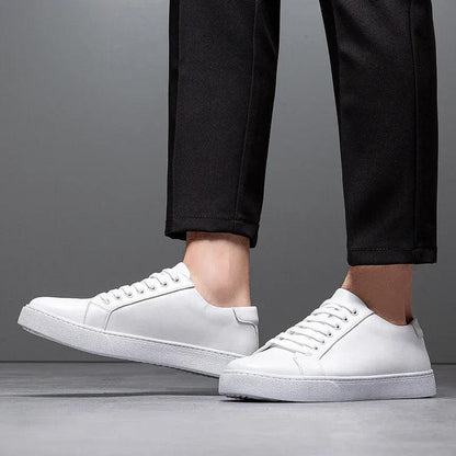 Sneakers Herre – Pæne Lace-Up Sko i Læderlook