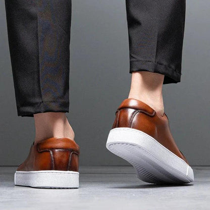 Sneakers Herre – Pæne Lace-Up Sko i Læderlook