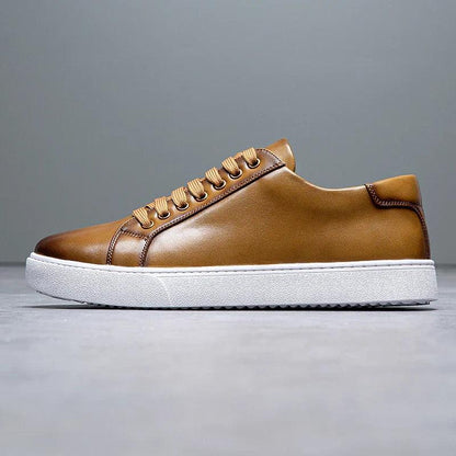 Sneakers Herre – Pæne Lace-Up Sko i Læderlook