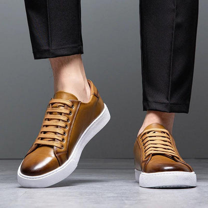 Sneakers Herre – Pæne Lace-Up Sko i Læderlook