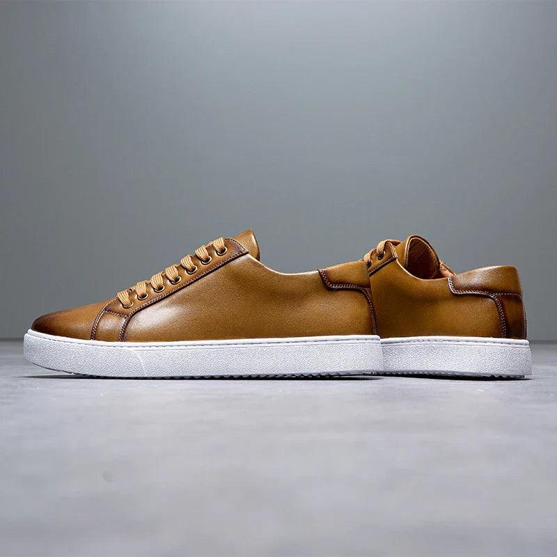 Sneakers Herre – Pæne Lace-Up Sko i Læderlook