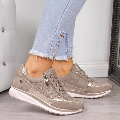 Sophia | Afslappede Dame Sneakers med Sidelyn