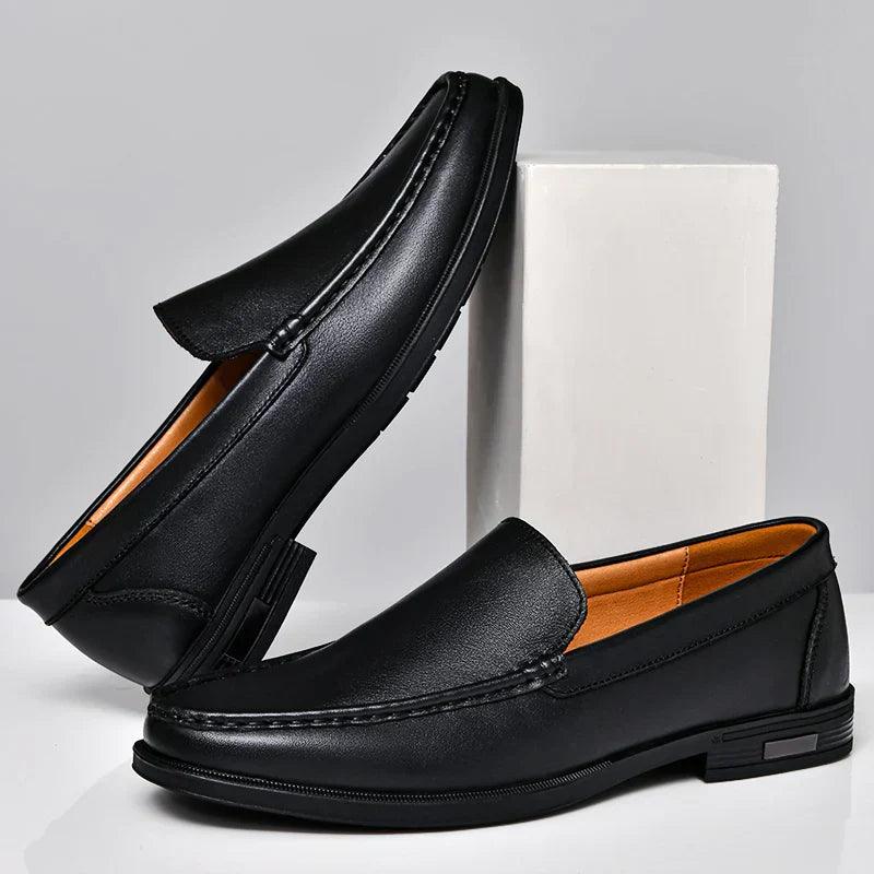 Loafers Herre – Klassiske Sko i Læderlook med Moc-Toe