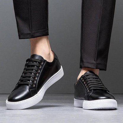 Sneakers Herre – Pæne Lace-Up Sko i Læderlook
