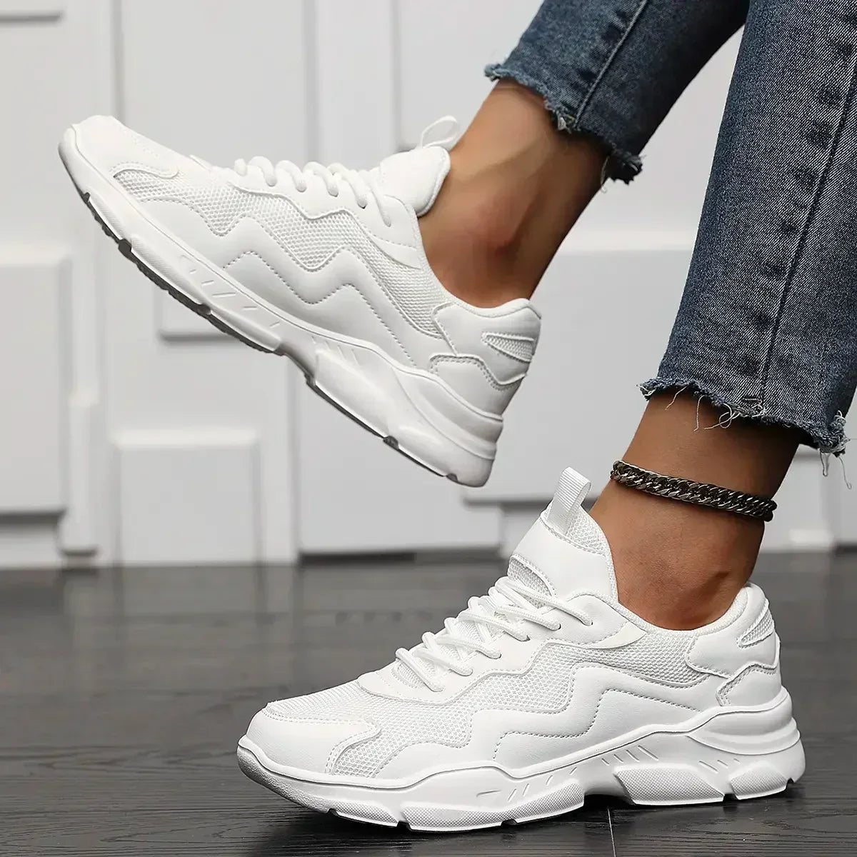 Sneakers Herre – Casual Fritidssko med Let Design