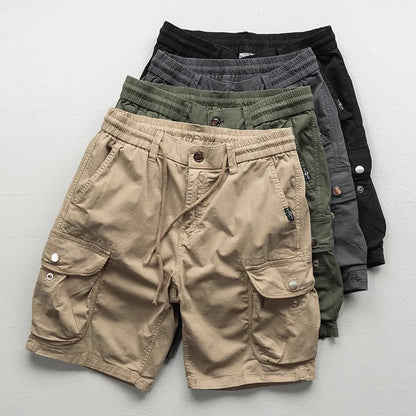 Cargo Shorts Herre – Løse Sommer Shorts med Elastisk Talje