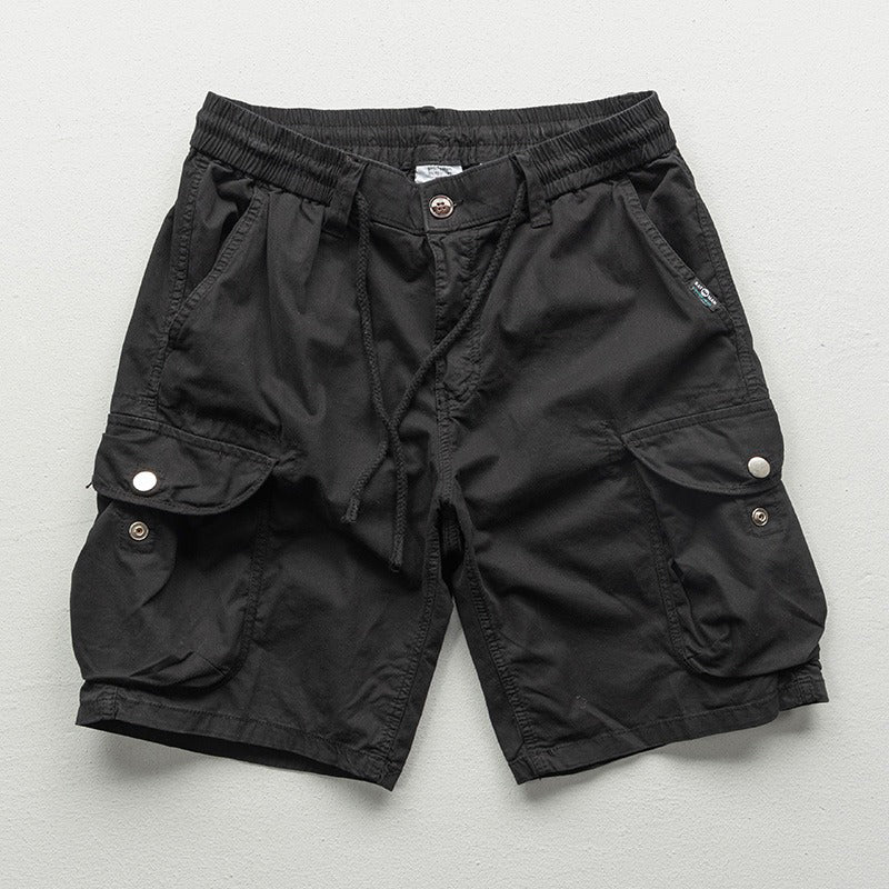 Cargo Shorts Herre – Løse Sommer Shorts med Elastisk Talje