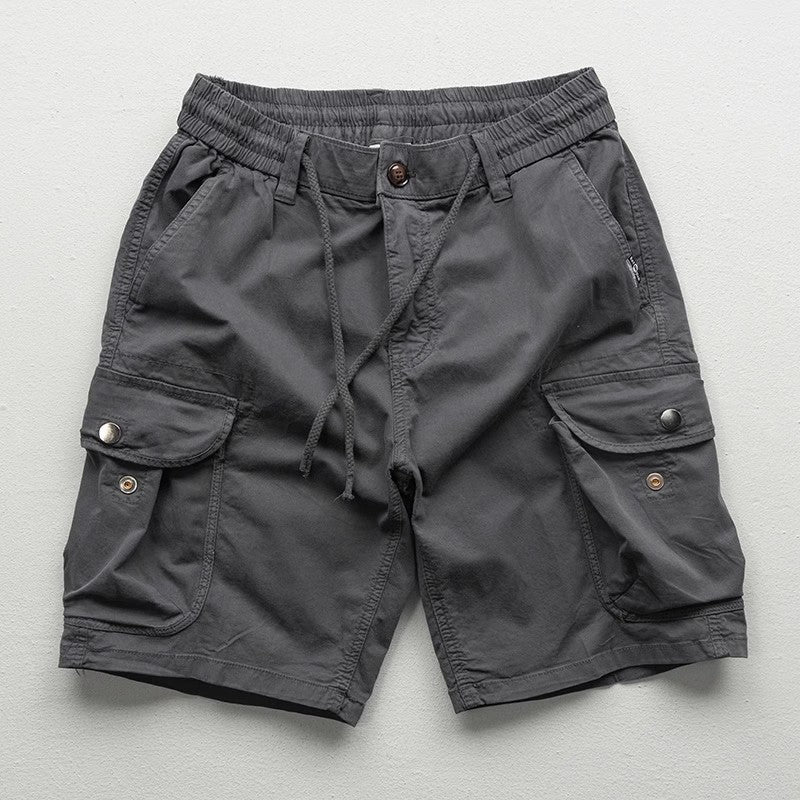 Cargo Shorts Herre – Løse Sommer Shorts med Elastisk Talje