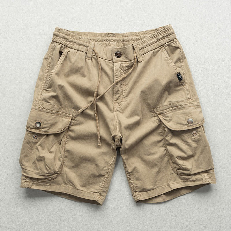 Cargo Shorts Herre – Løse Sommer Shorts med Elastisk Talje