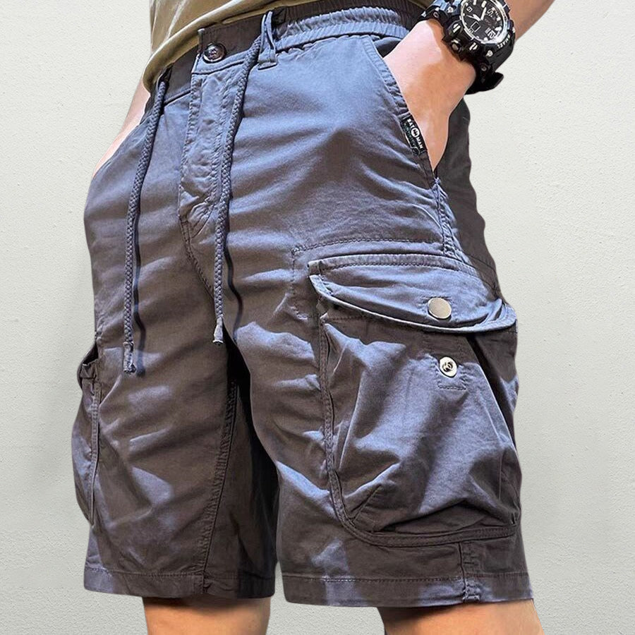 Cargo Shorts Herre – Løse Sommer Shorts med Elastisk Talje