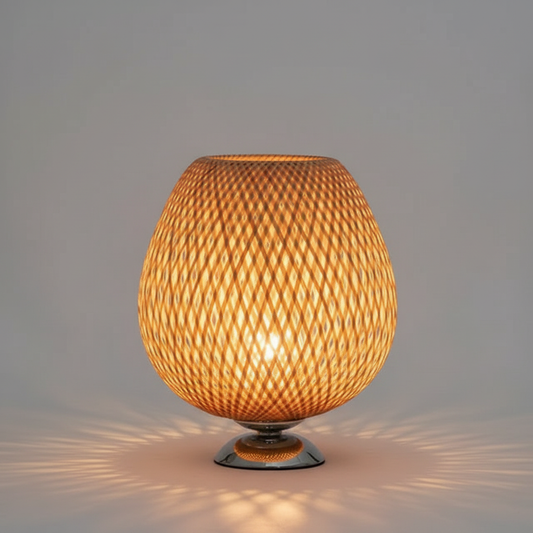 Vintage Bambus Bordlampe | Tidløs Elegance i Rustik Design