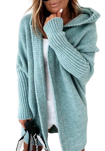 Tereza Cardigan Dame – Mintgrøn Strikcardigan med Løs Pasform