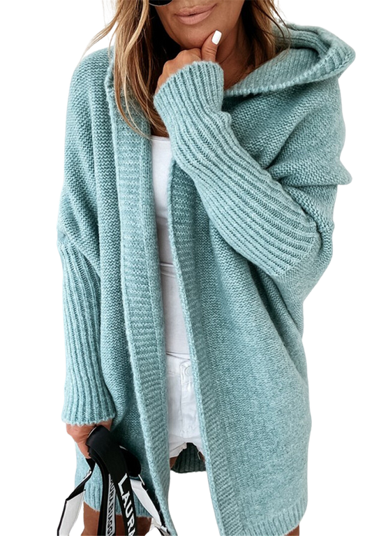 Tereza Cardigan Dame – Mintgrøn Strikcardigan med Løs Pasform