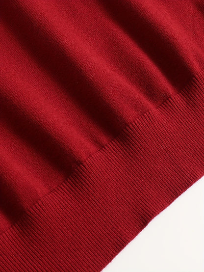 Striktrøje Herre – Pullover med høj hals og klassisk design til hverdag, arbejde og lag-på-lag i Sort og Hvid – Everett