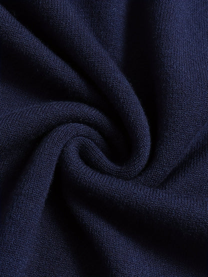 Striktrøje Herre – Pullover med høj hals og klassisk design til hverdag, arbejde og lag-på-lag i Sort og Hvid – Everett