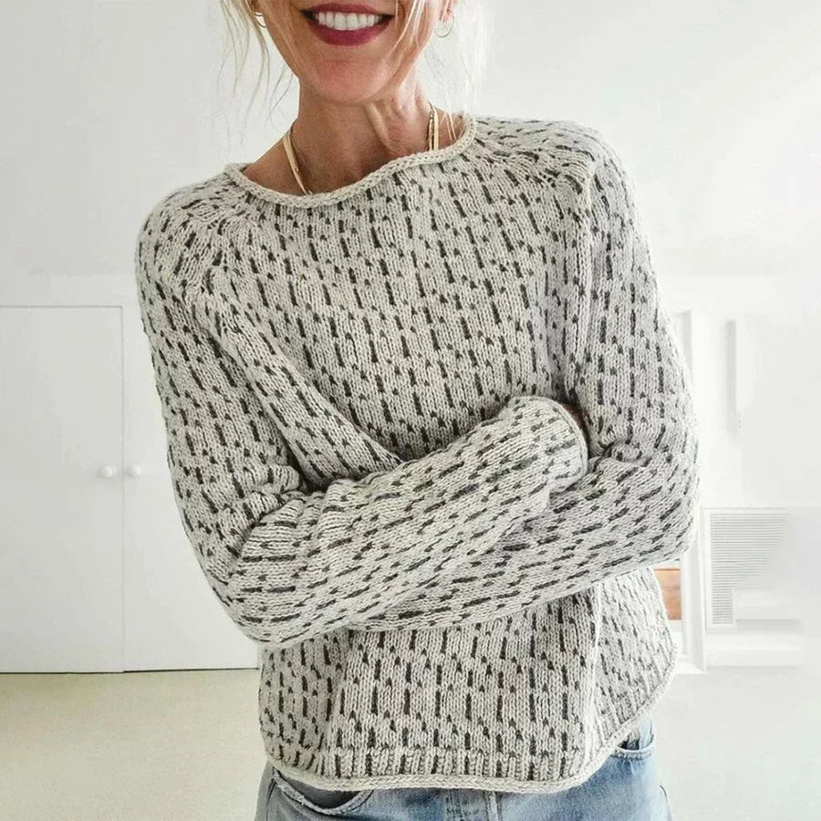 Striktrøje Dame – Elegant Pullover med Bådudskæring