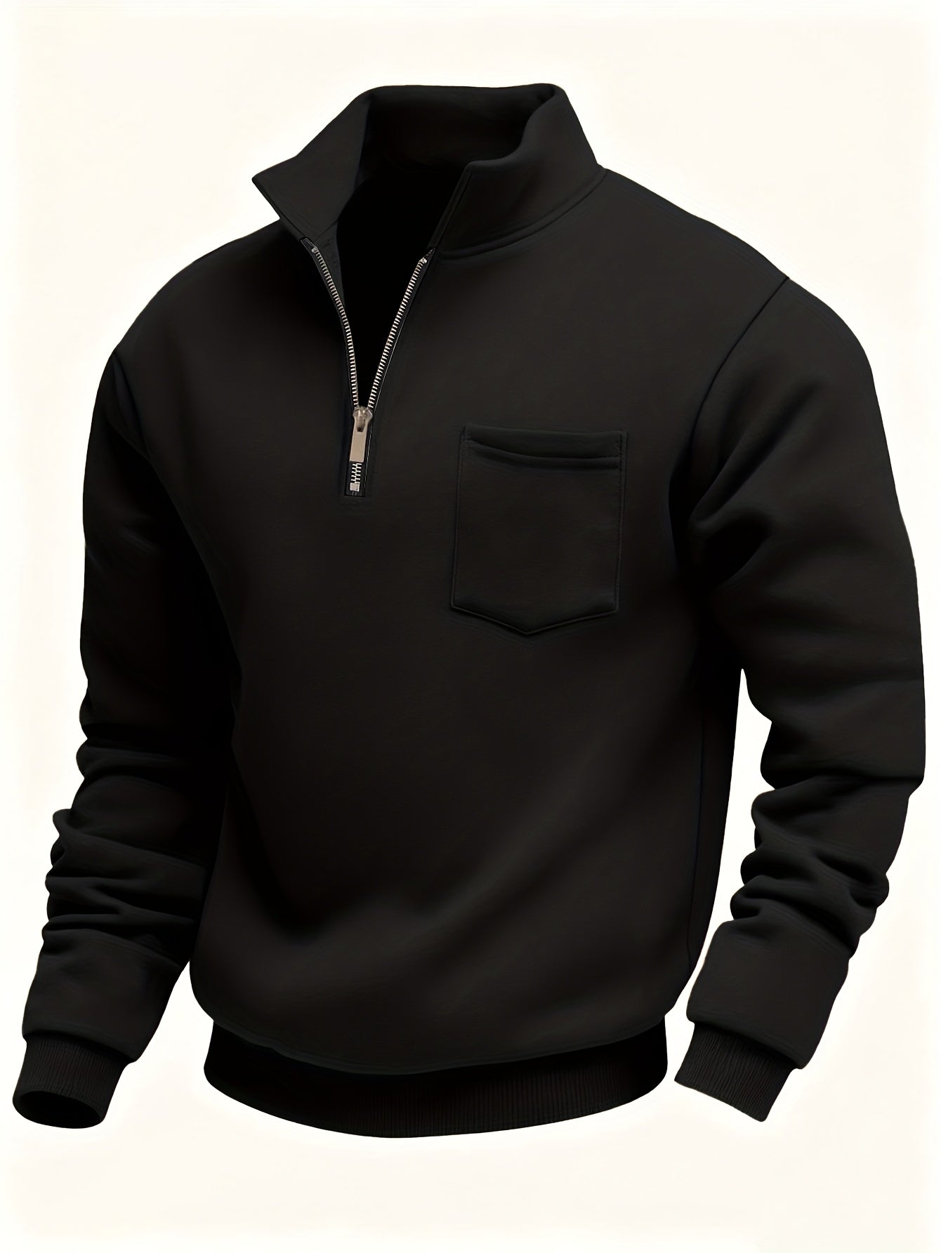 Half-Zip Pullover Herre – Klassisk Striktrøje med Lynlås