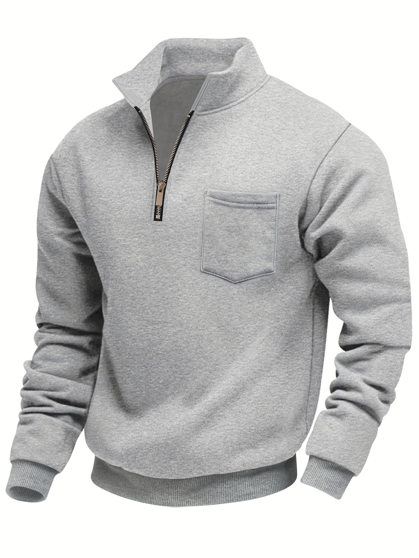 Half-Zip Pullover Herre – Klassisk Striktrøje med Lynlås