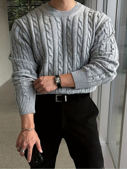 Preston | Twisted Cable Pullover Sweater