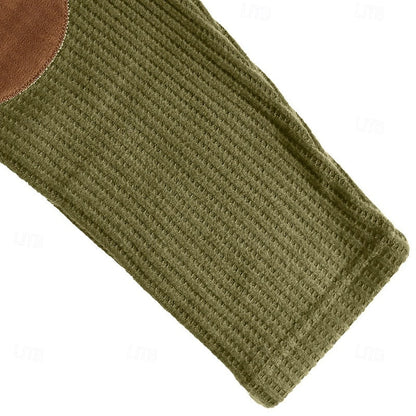 Poloshirt Herre – Tekstureret Polo med Farveblok Design