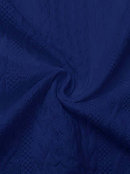 Sweatshirt Dame – Langærmet trøje med tekstureret overflade og half-zip lynlås til hverdag, arbejde og lag-på-lag