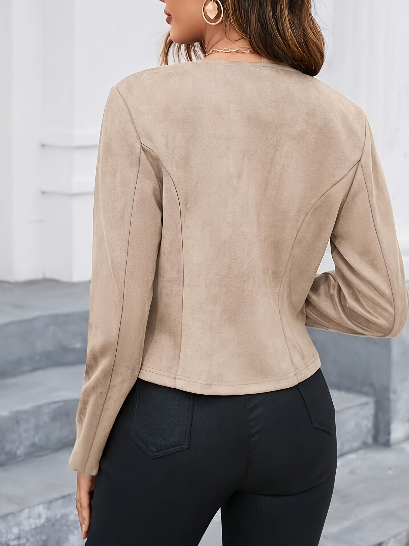 Kort Jakke Dame – Elegant Cropped Overgangsjakke