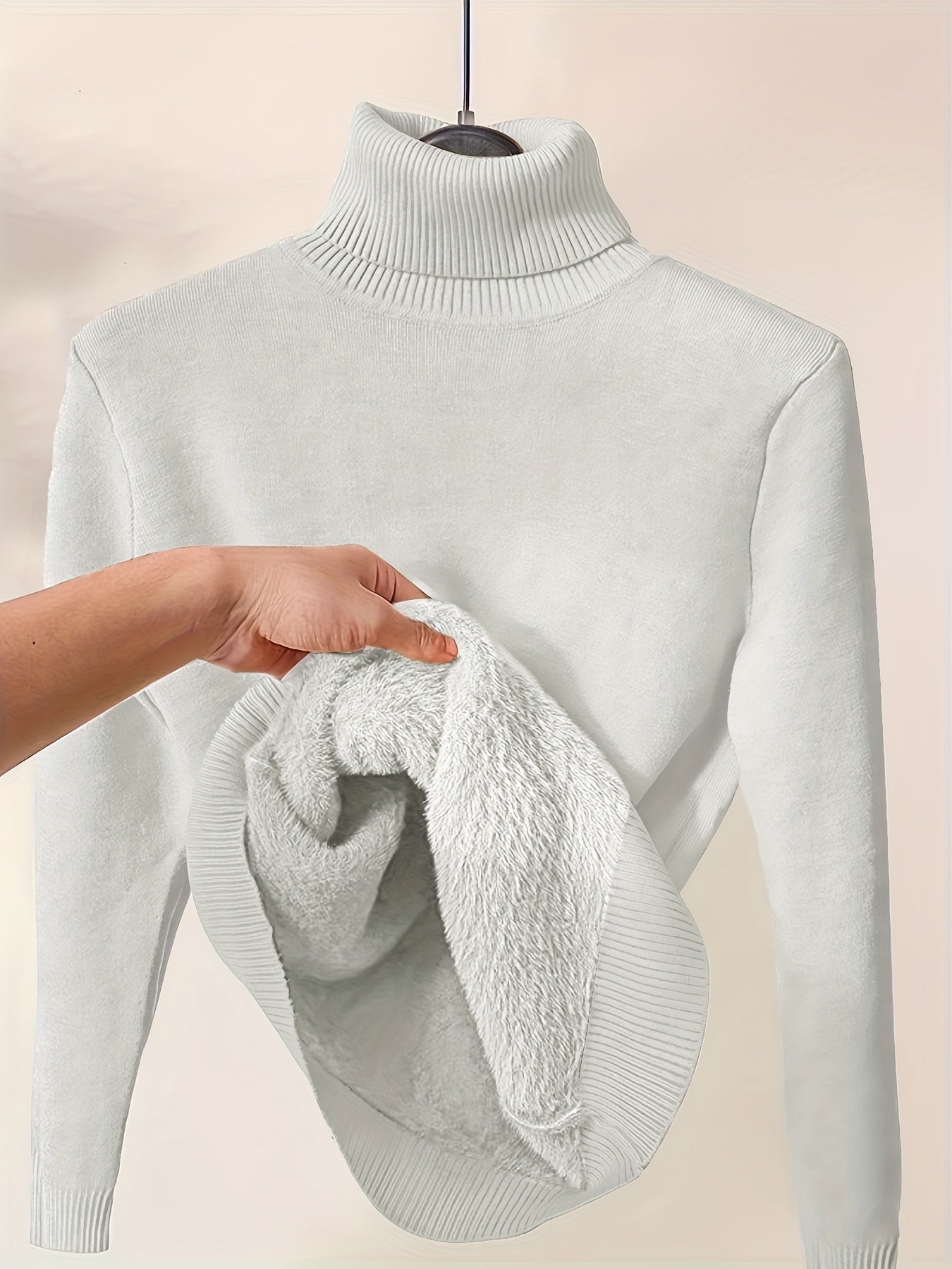 Striktrøje Dame – Pullover med høj hals til hverdag, arbejde og lag-på-lag i Mørkebrun og Sort – Selena