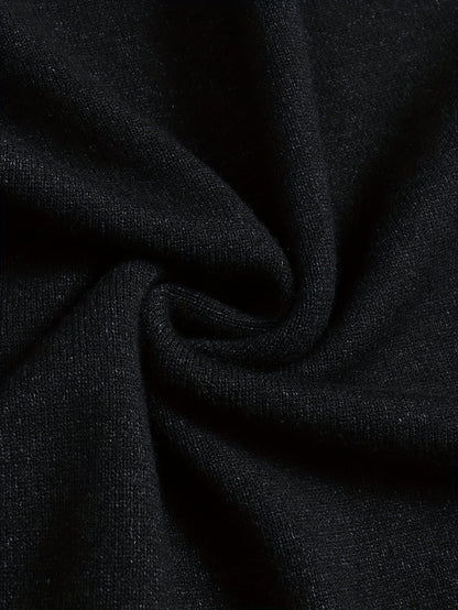 Striktrøje Herre – Pullover med høj hals og klassisk design til hverdag, arbejde og lag-på-lag i Sort og Hvid – Everett