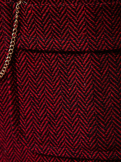 Vest Herre – Lag-på-lag vest med sildebensmønster og enkeltradet design til efterår, arbejde og lag-på-lag