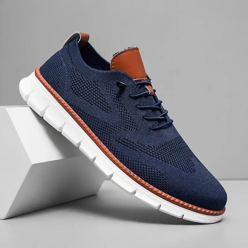 Sneakers Herre – Sommer Sko med Strikket Look og Chunky Sål