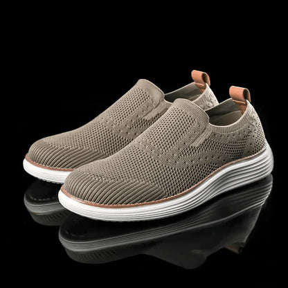 Sneakers Herre – Slip-On Sommersko med Strikket Look