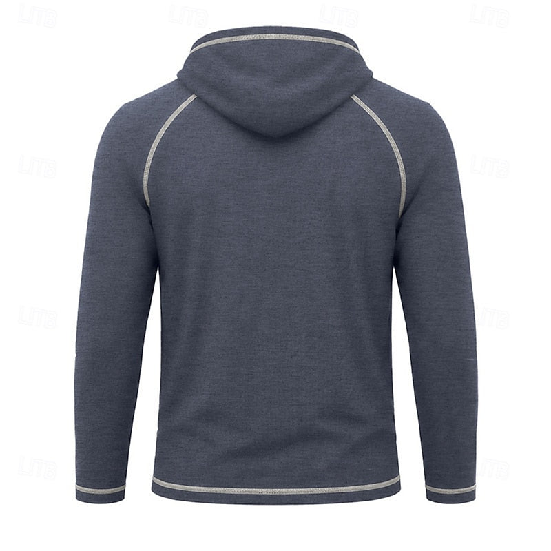 Hættetrøje Herre – Klassisk Hoodie med Snøre