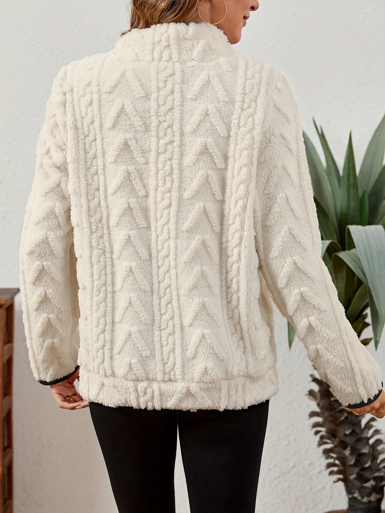 Striktrøje Dame – Pullover med half-zip lynlås til hverdag, arbejde og lag-på-lag