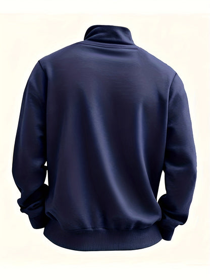 Half-Zip Pullover Herre – Klassisk Striktrøje med Lynlås
