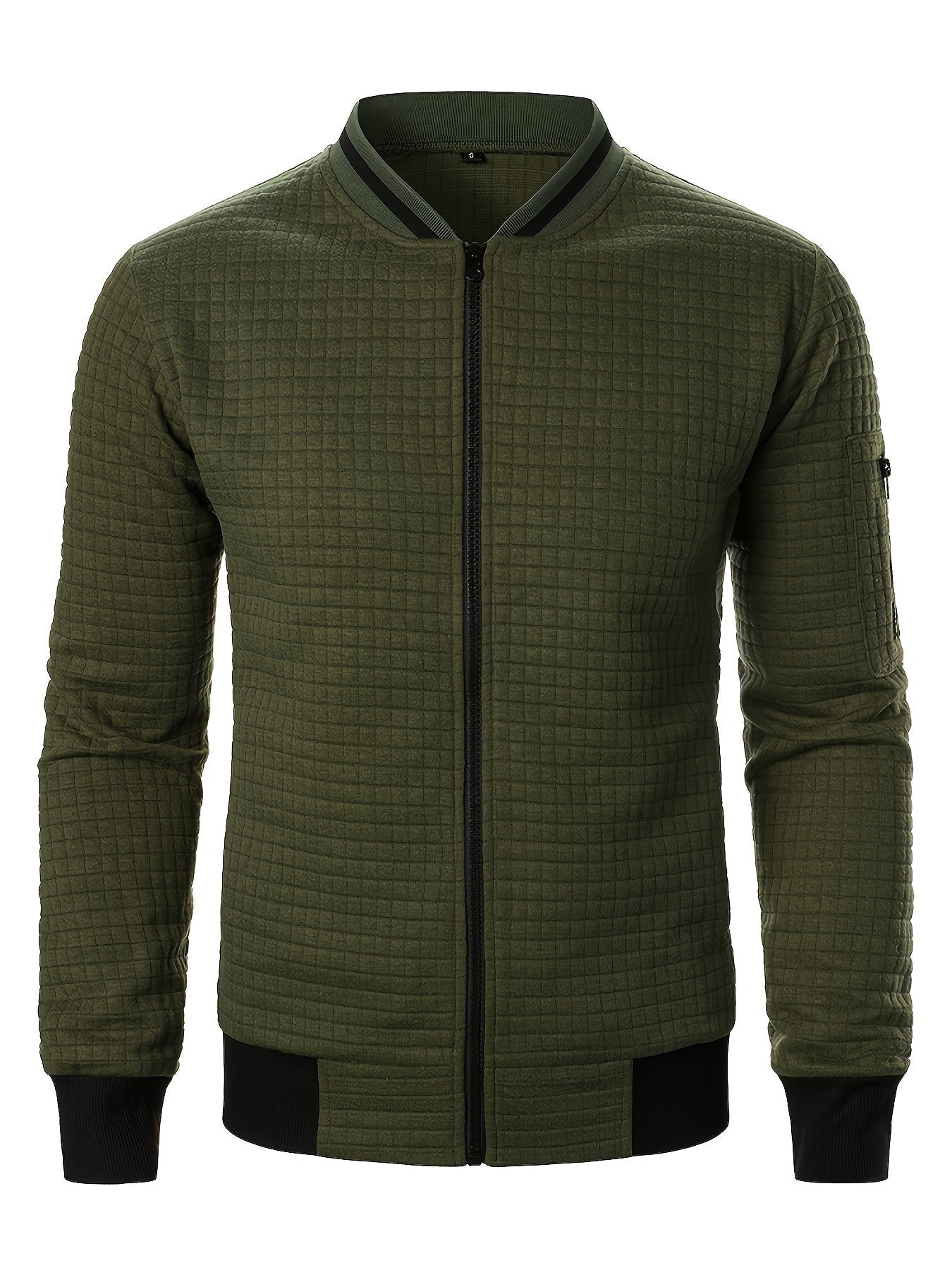 Raymond | Textured Zip-Up Bomber Jacket