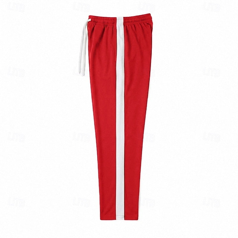 Joggingbukser Herre – Sweatpants med stribet design og afslappet pasform til hverdag, kontor og smart casual