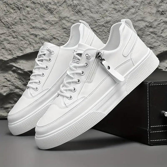 Sneakers Herre – Stilrene Sko med Side Lynlås og Snørebånd