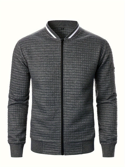 Raymond | Textured Zip-Up Bomber Jacket